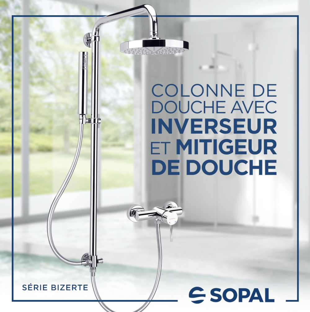 COLONNE DE DOUCHE AVEC INVERSEUR SERIE BIZERTE DE SOPAL
